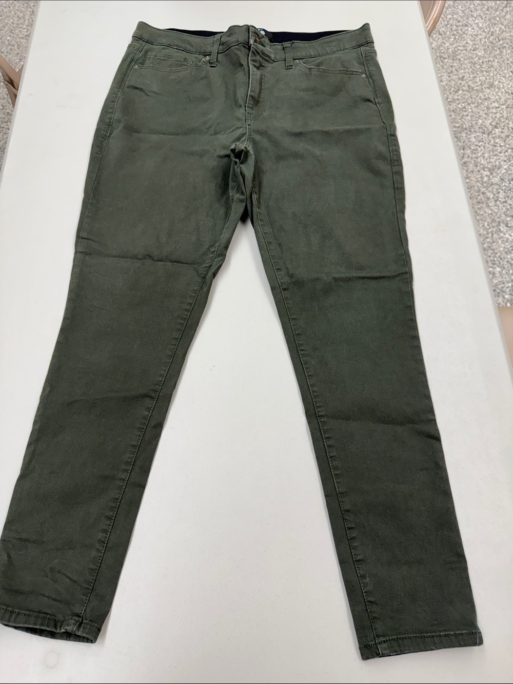LuLaRoe Olive Green Shaping Skinny Jeans with elastic tummy control